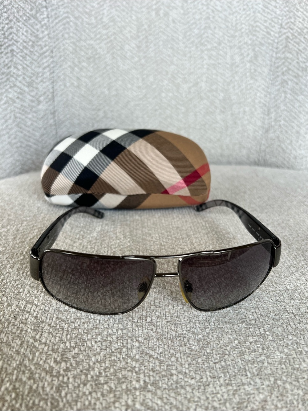Burberry Men’s Sunglasses — Black and Brown Gradient Lenses - Picture 6 of 6